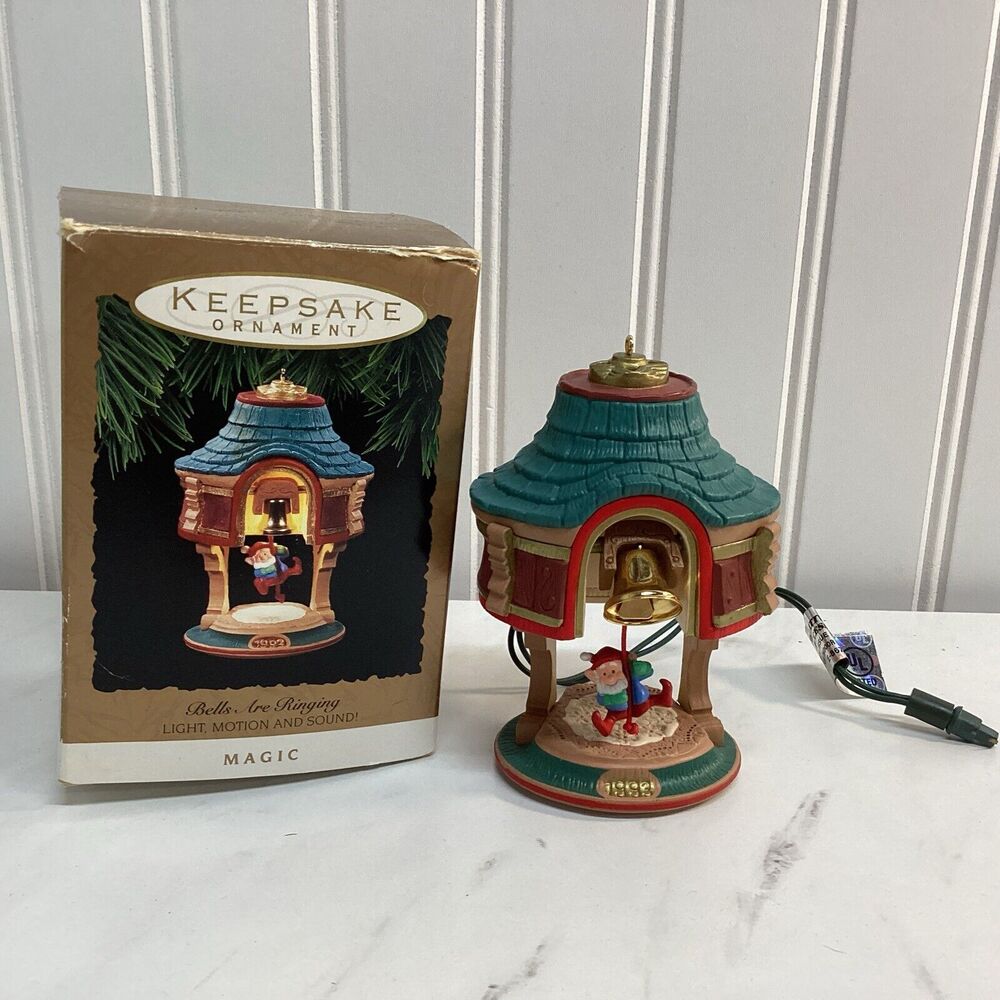 Hallmark Keepsake Ornament 1993 Bells Are Ringing Light Motion Sound Not Tested